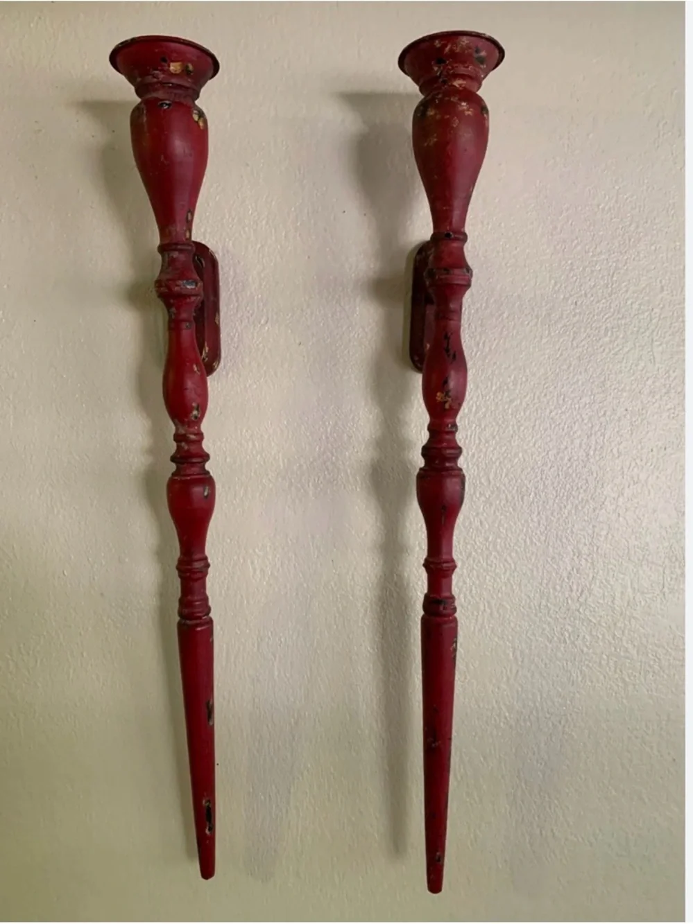 Red Decorative Wall Sconces - Vintage-Style Pair going for 800 everywhere else